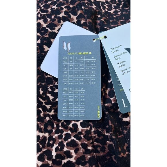 Lysse HSN Brown/ Black Animal Print Legging Size Medium New with Tags - Picture 10 of 11